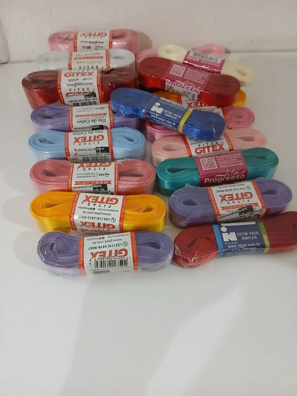 Kit  de fita de cetim  artesanato 