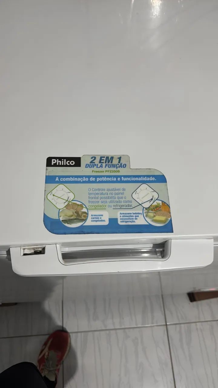 Freezer Philco 295L 2 funções 