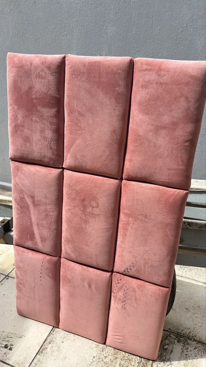 cabeceira rose de parede/ cama casal  - Foto 3