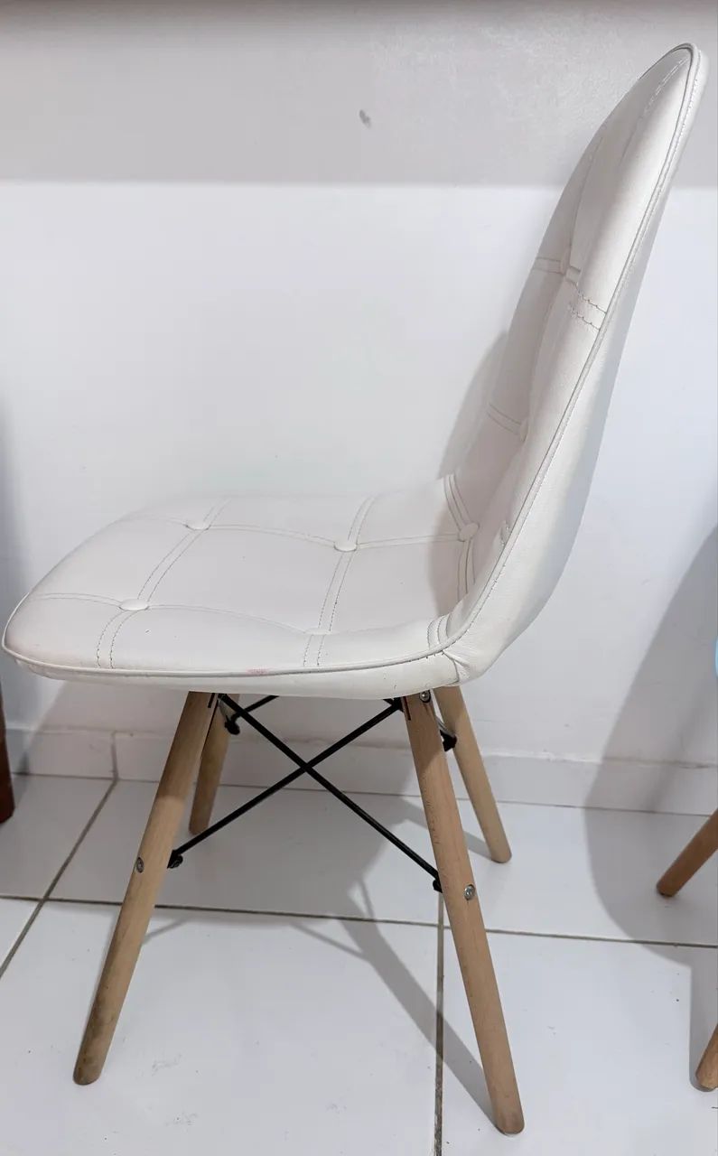 Cadeira Eames Estofada Branca  - Foto 2