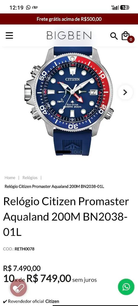 Relógio Citizen Aqualand promaster  - Foto 3