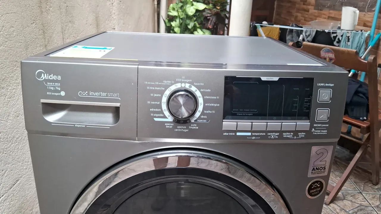Lava e Seca Midea 11kg/7kg inox - Foto 5