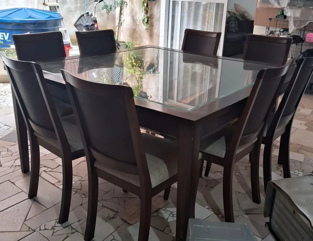 Mesa de jantar 8 cadeiras 