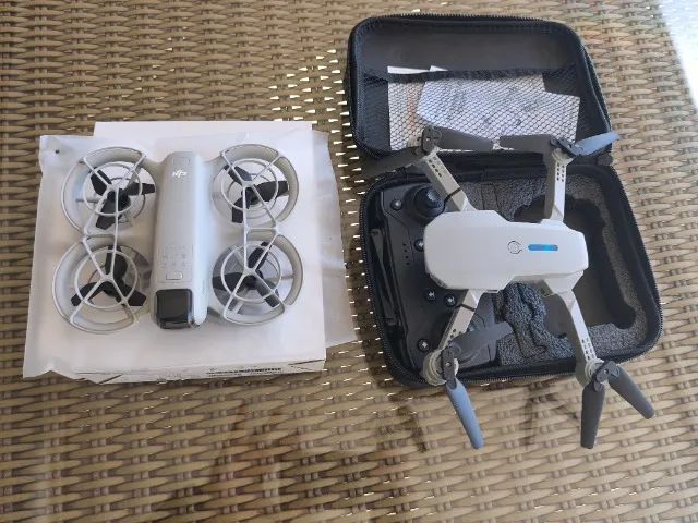 Drone DJI Neo + Drone genérico, kit pai e filho