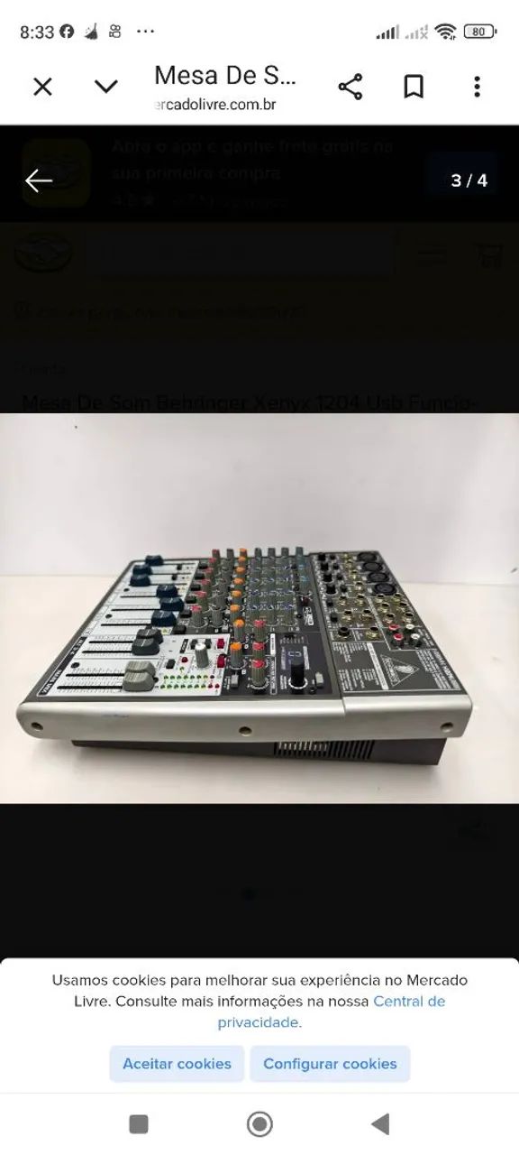 Mesa de som Behringer xenyx 1204 - Foto 4