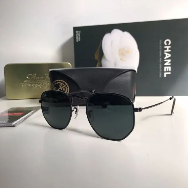 óculos de sol ray ban hexagonal black - Foto 4