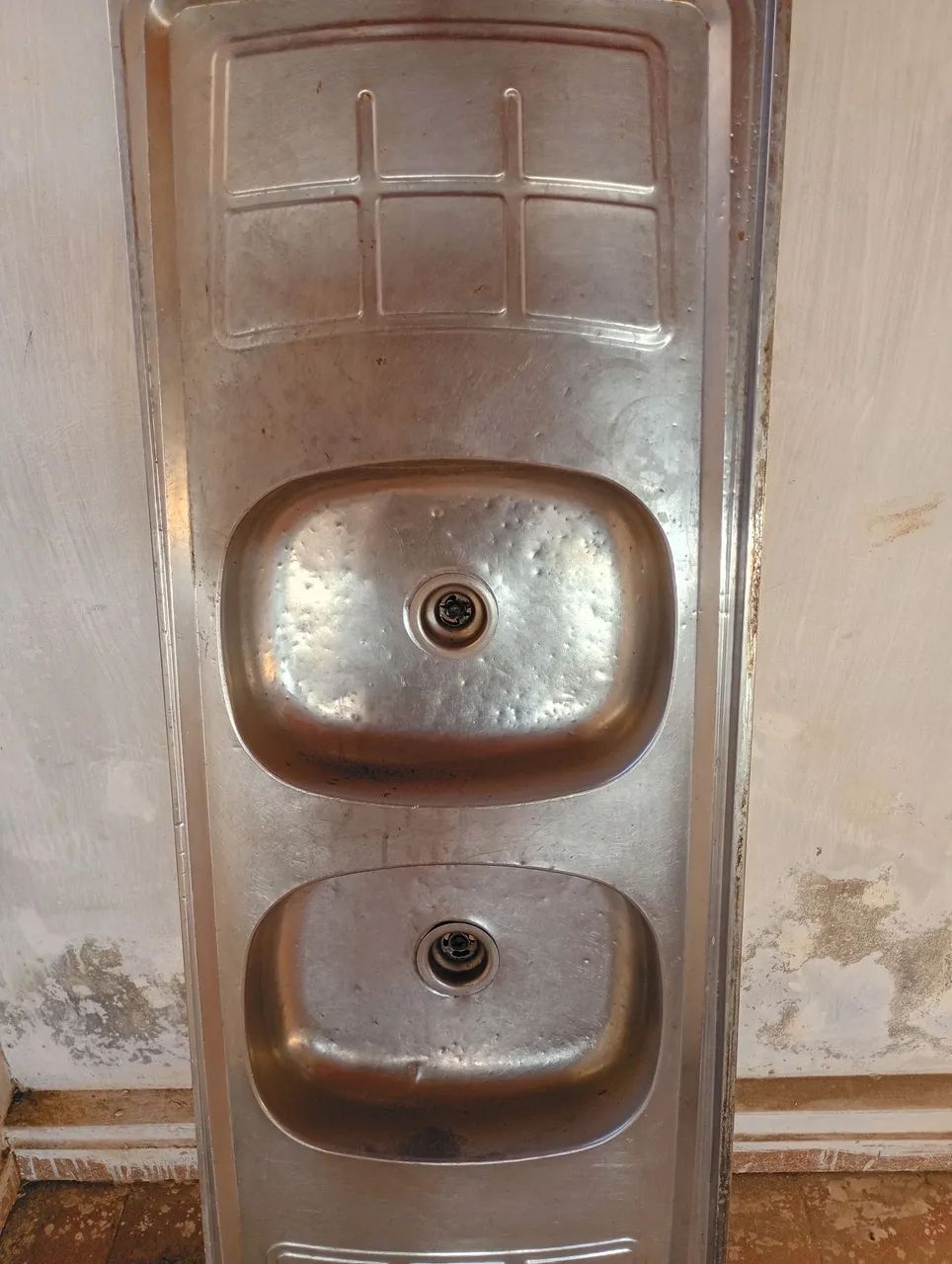 Balcão de pia com 02 cubas - usado 