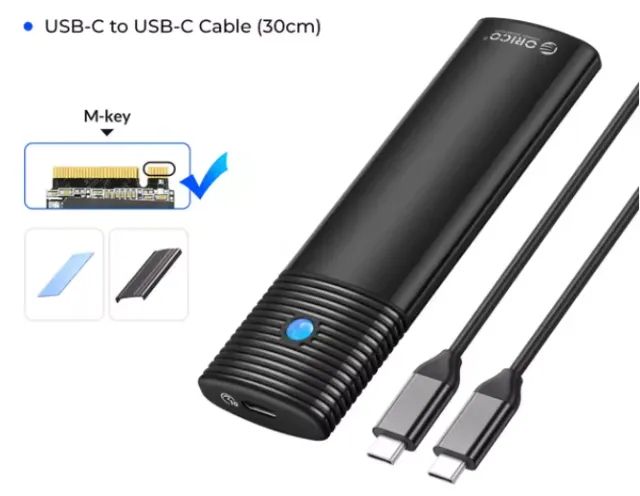 Ssd nvme - ssd externo case - ótimo para adicionar um ssd nvme - Foto 2