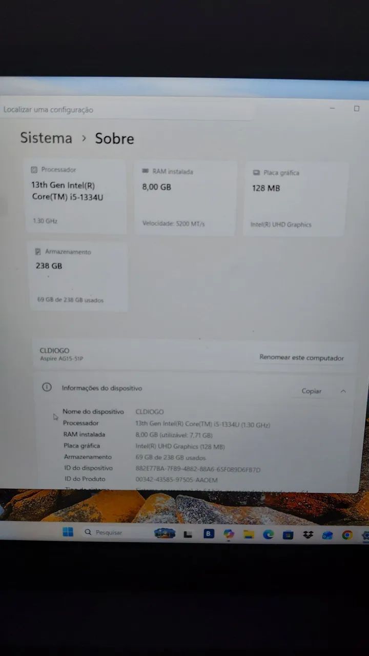 Vendo notebook Acer  I5  - Foto 2