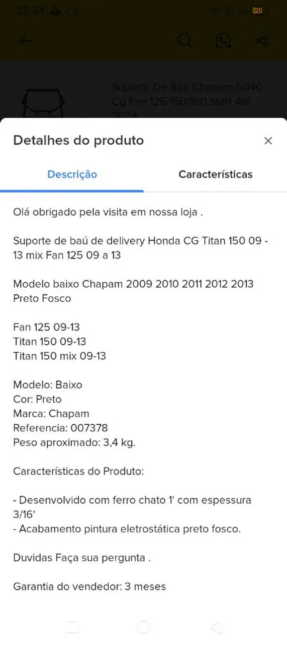 Suporte de baú para moto - Foto 3