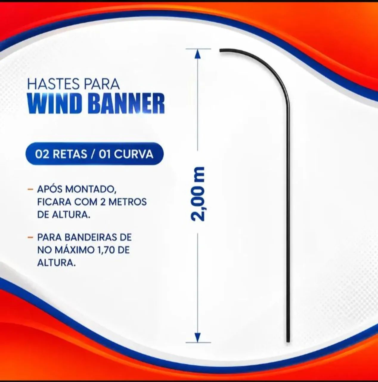 Wind banner - Somente a estrutura  - Foto 2