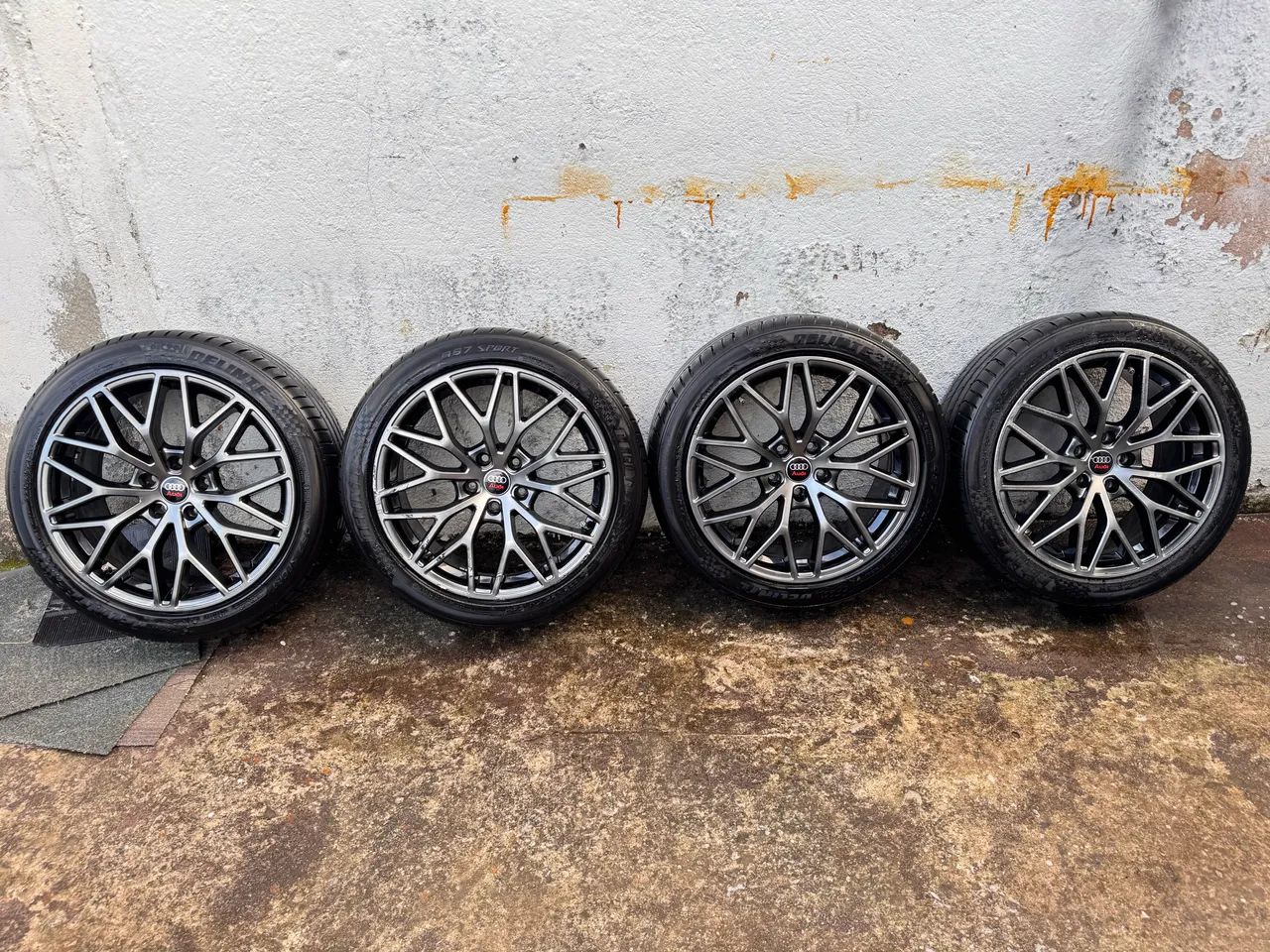 Roda e Pneu Audi, BMW, Mercedes Aro 18 5x112 Grafite 4 Pneus Delinte Novos - Foto 4