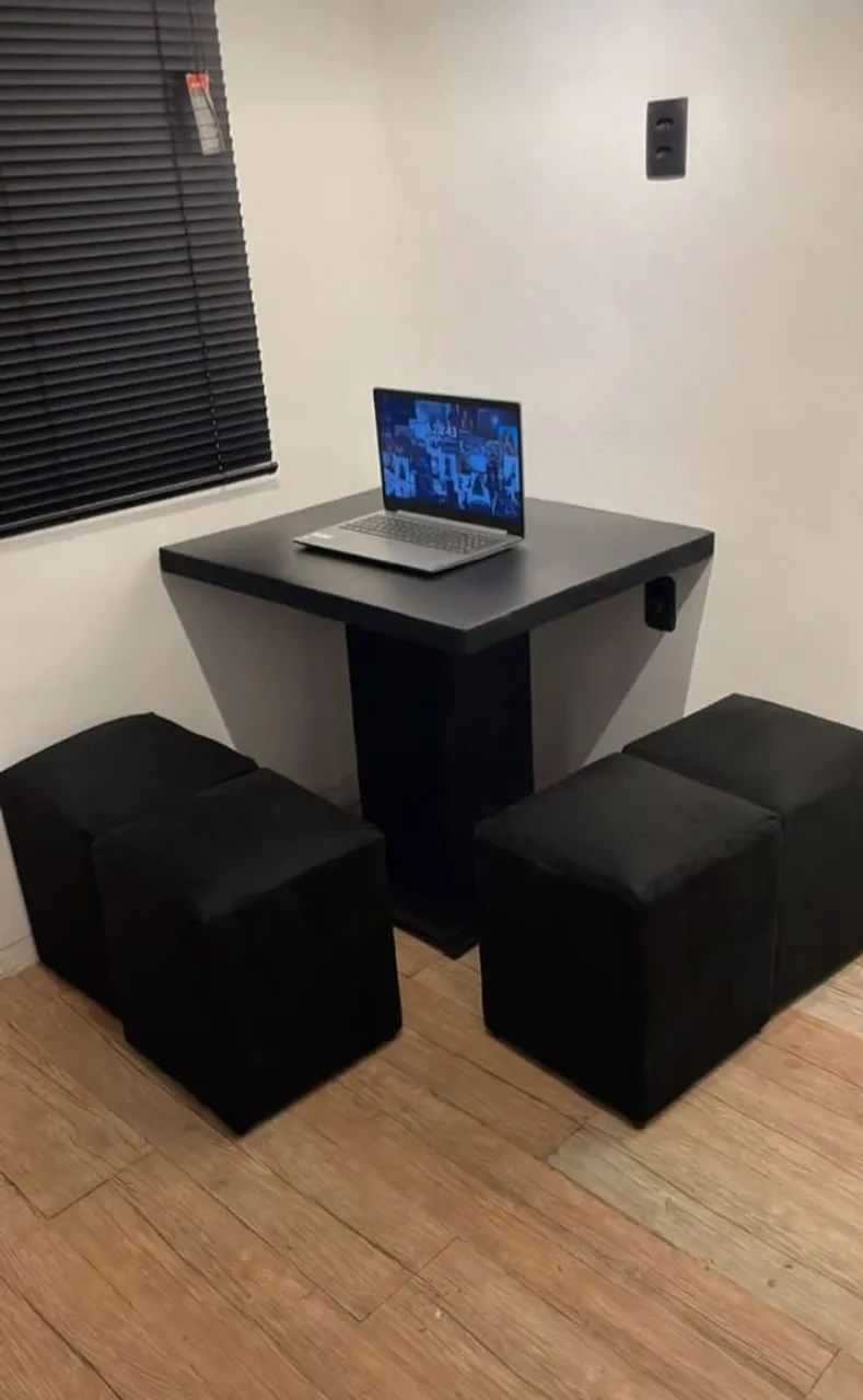 , mesa com 4 puff valor 280$ entrega grátis promoção aproveite ? - Foto 3