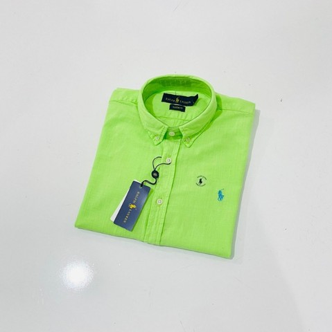 Camisa manga curta Polo Ralph Lauren Masculina Custom Fit.