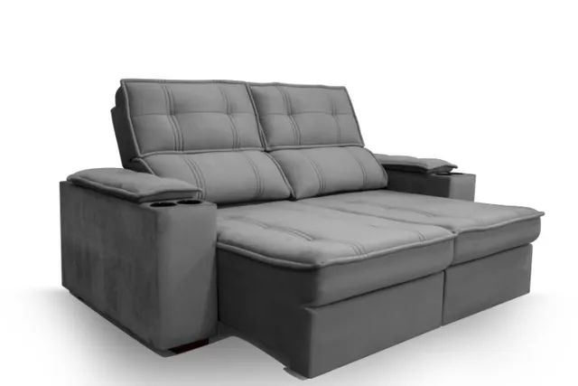 Sofá Retrátil e Reclinável Moralles 2,00 -entrega 48hrs 21 x R$ 199.00. - Foto 2