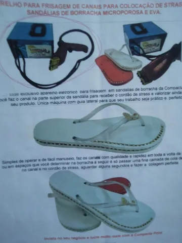 Vendo máquina Nova de fazer sandália havaianas - Equipamentos e