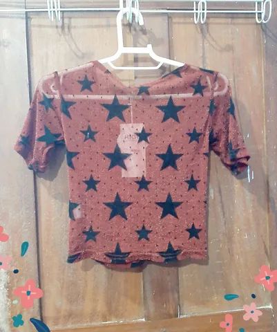 Blusa transparente lurex NOVA - Foto 2