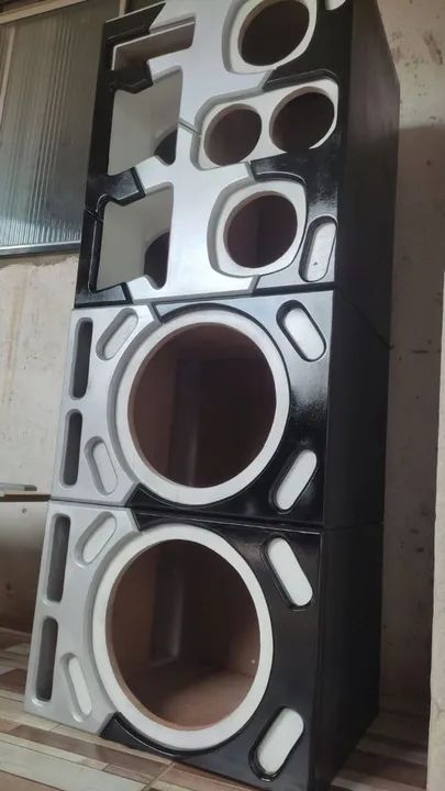 Projeto Caixa Bob Bipartida e Tripartida para grave 12/15/18 polegadas top. - Foto 4