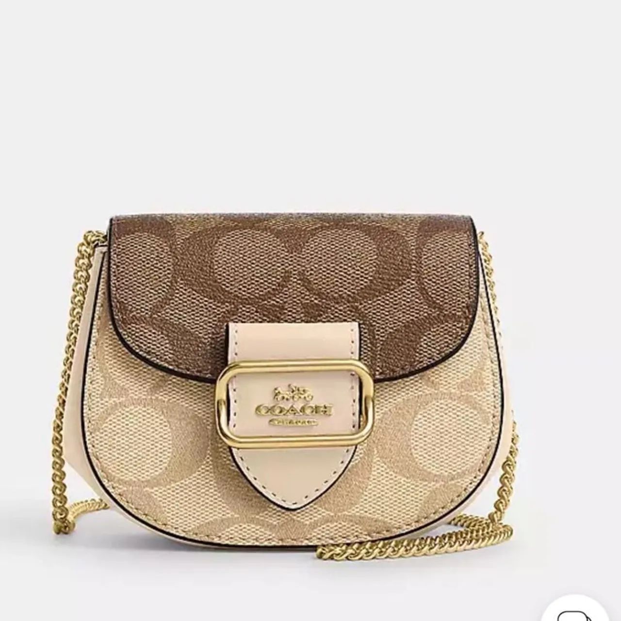Bolsa Coach Mini Baguette Bege - Foto 3