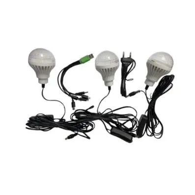 Kit Energia Solar Com Radio Mp3 Carregador Celular Led Luz Camping Placa Solar Lâmpada - Foto 2