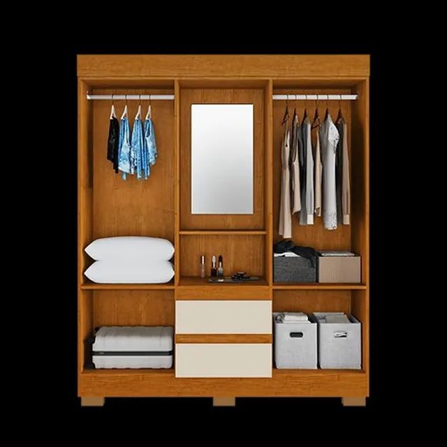 Guarda-Roupa Capelinha 4 Portas Isabely - Entrega/Montagem Grátis para Fortaleza - Foto 4