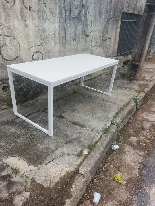 Mesa reta estilo industrial  - Foto 5