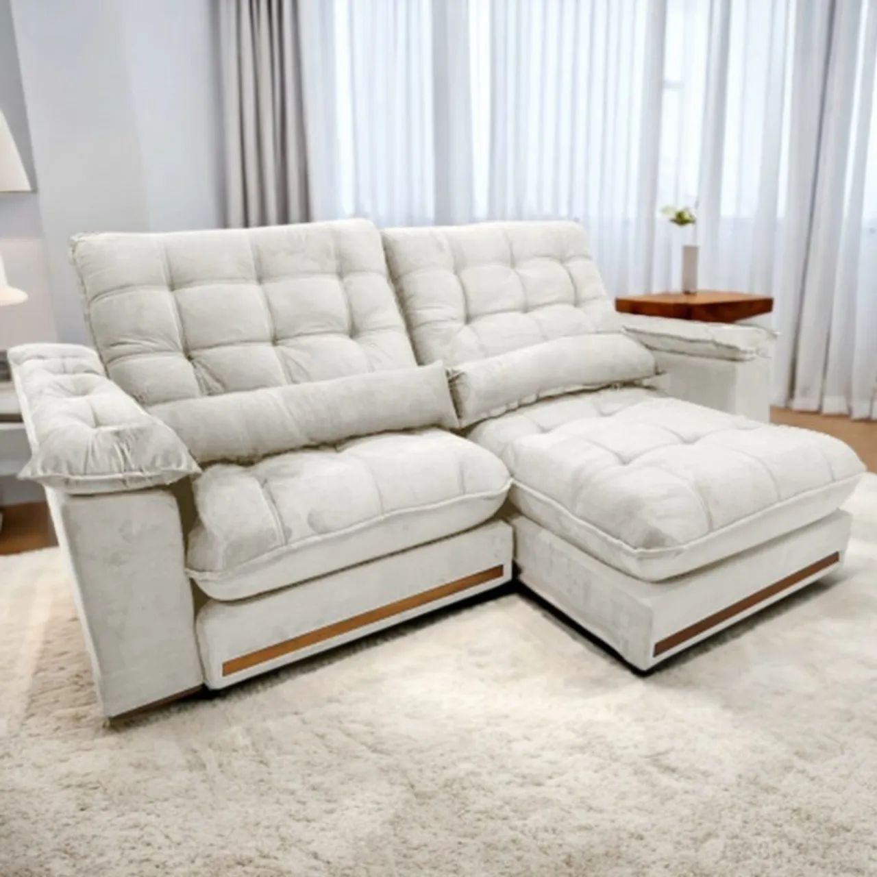 Sofá Retrátil e Reclinável Gaya 2,90m Molas Ensacadas e Bonnel tt65 - Foto 3