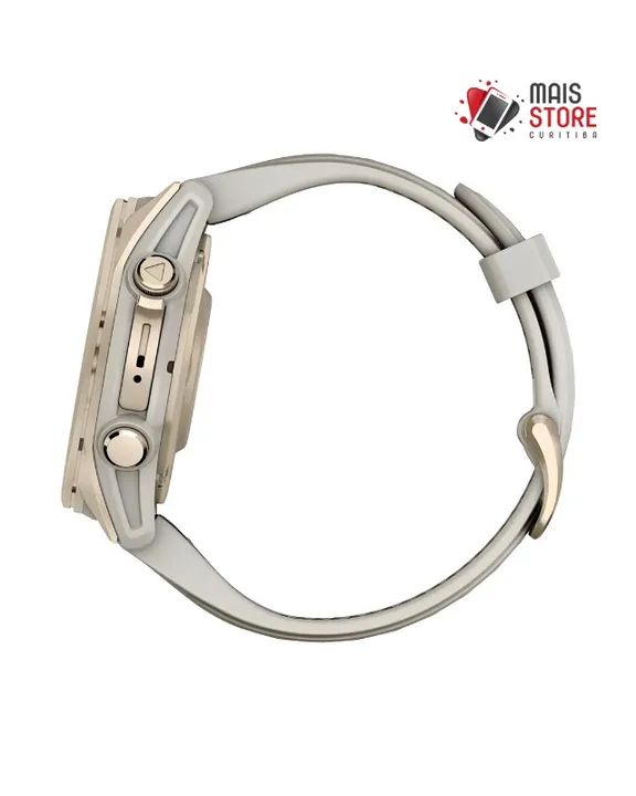 Relógio Garmin Fenix 8 43mm Amoled Sapphire - Soft Gold/Beige (Novos/Lacrados) - Foto 5