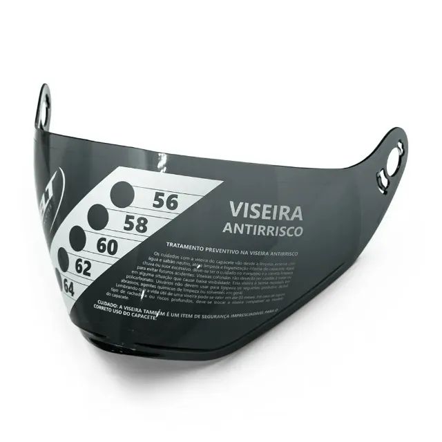 Viseira Para Capacete Helt Cross Vision 2mm Fumê Original 72011