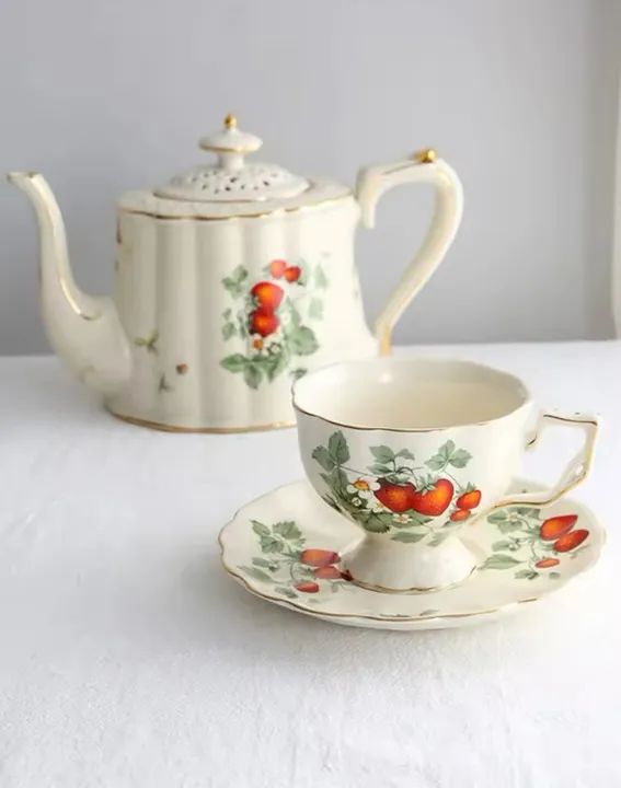 Chaleira Inglesa Ceramica Esmaltada Chá Café Elegante 850ml - Foto 5