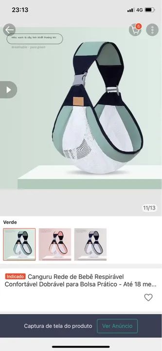 Canguru pra carregar bebê 