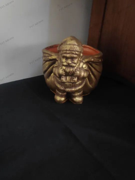 Cachepô de cerâmica papai Noel  - Foto 3