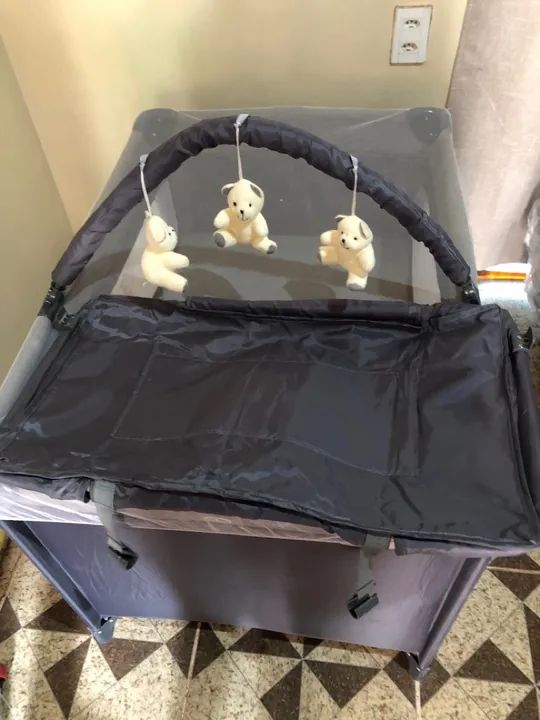 Berço portátil para bebê com mosquiteiro - Foto 2