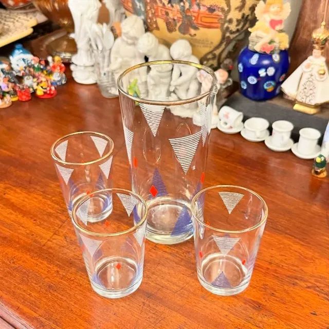 Elegante conjunto antigo em vidro. - Foto 2