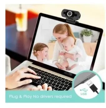 Webcam 1080p Full Hd Com Microfone Computador Notebook z504 - Foto 3