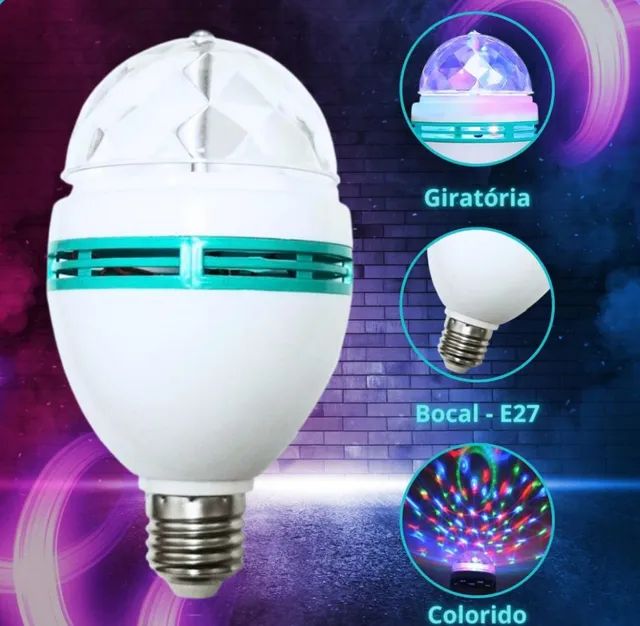 Lâmpada Giratória RGB Bocal - Foto 4