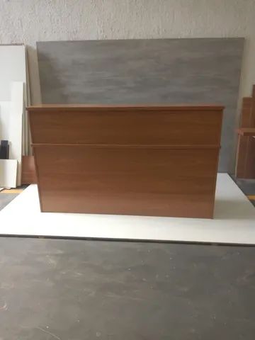 balcão de recepção reto simples amadeirado  - Foto 2