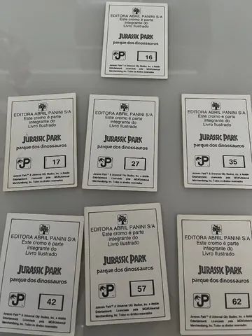 Figurinhas do Álbum Jurassic Park 1992 - Foto 2