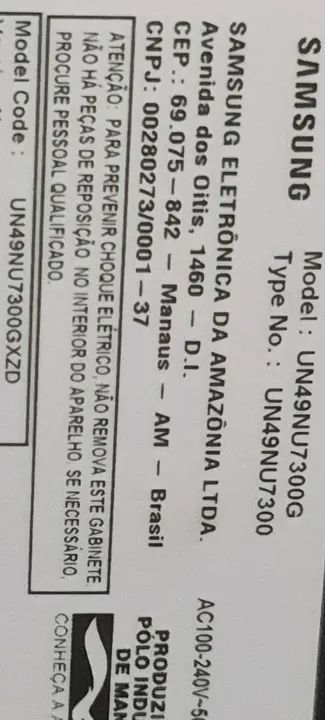 Smart TV NU7300 49? UHD 4K, Tela Curva,  HDR Premium, Tizen. Com defeito na tela - Foto 5