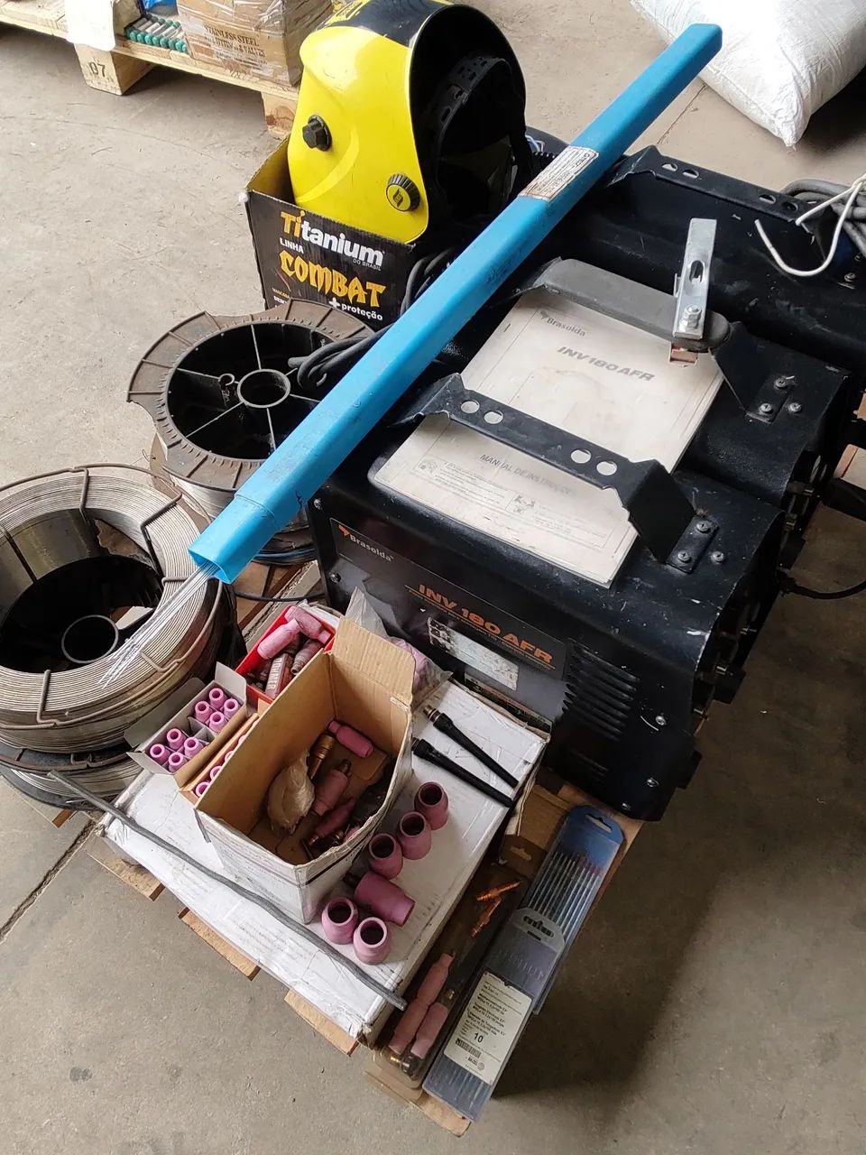 Lote materiais solda MiG inversora vareta tungstênio  - Foto 6