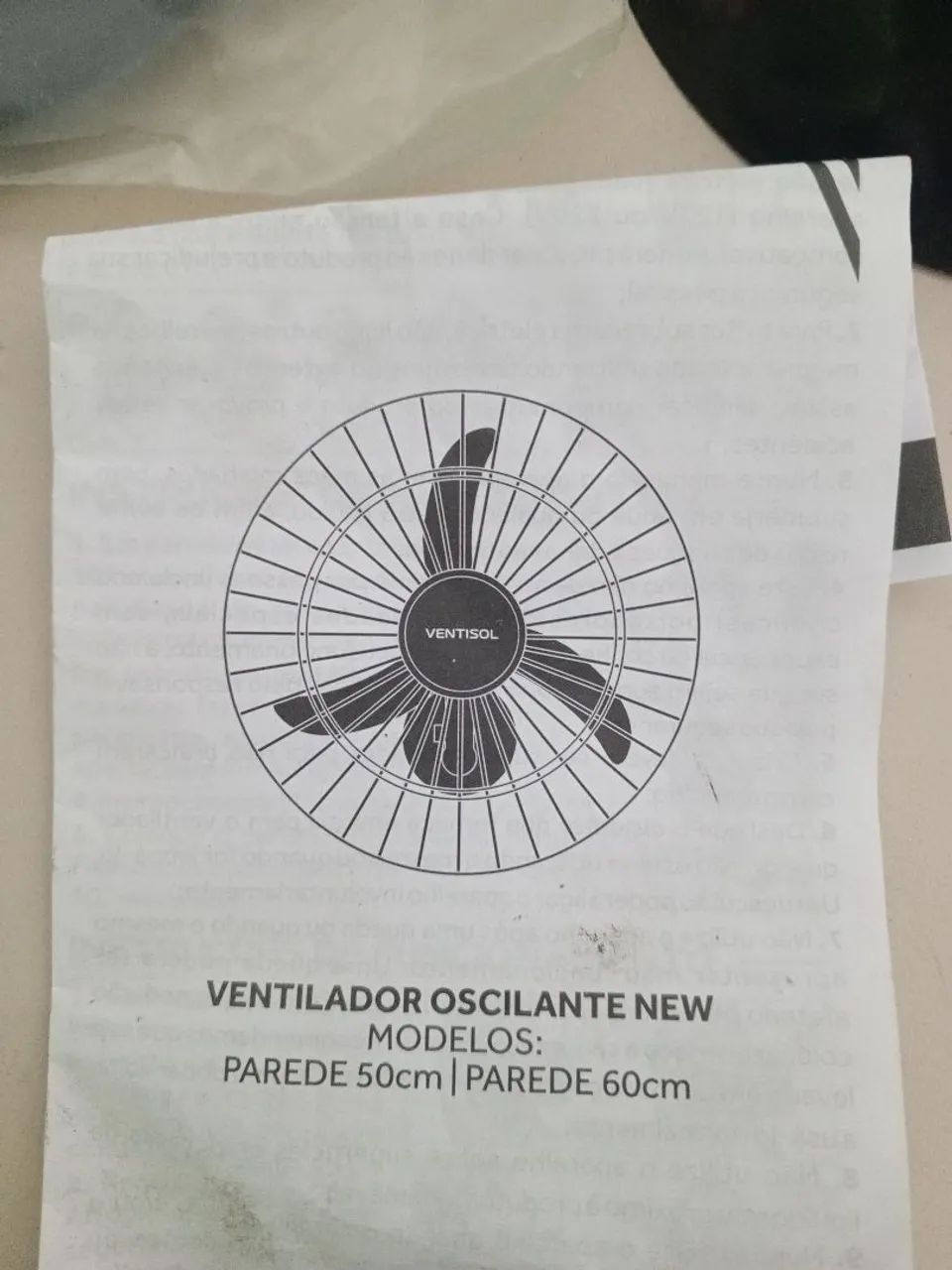 Acabamento do ventilador ventisol de parede 50cm 