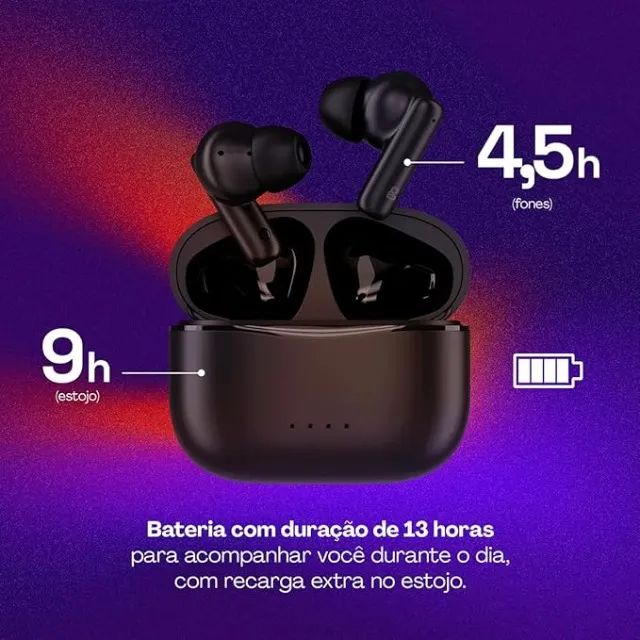 Fone de ouvido Geonav TWS Preto - Novo - Foto 4