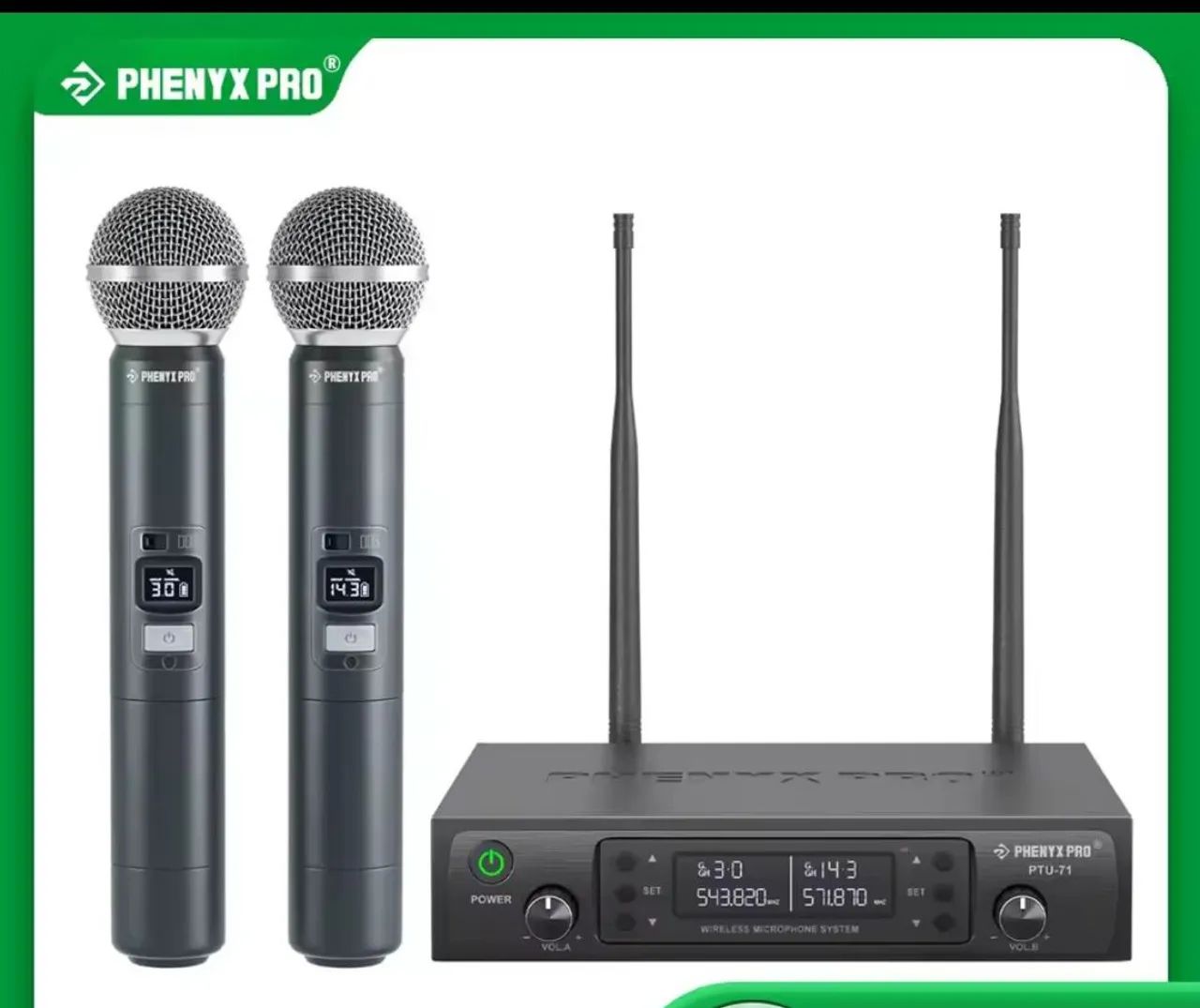 Microfone sem fio PHENYX PTU 71 