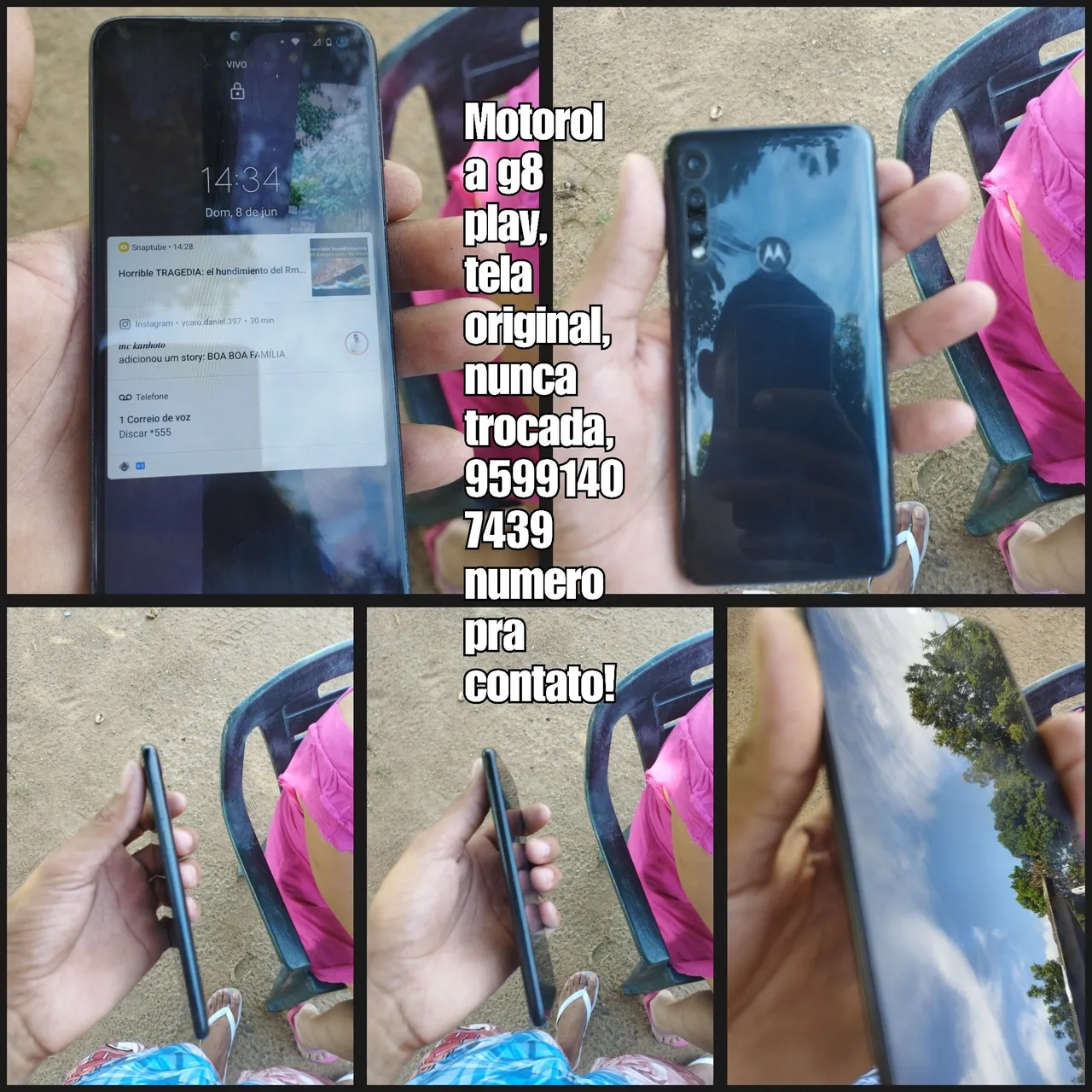 Motorola g8 play novo, tela original nunca trocada, tem capinha.