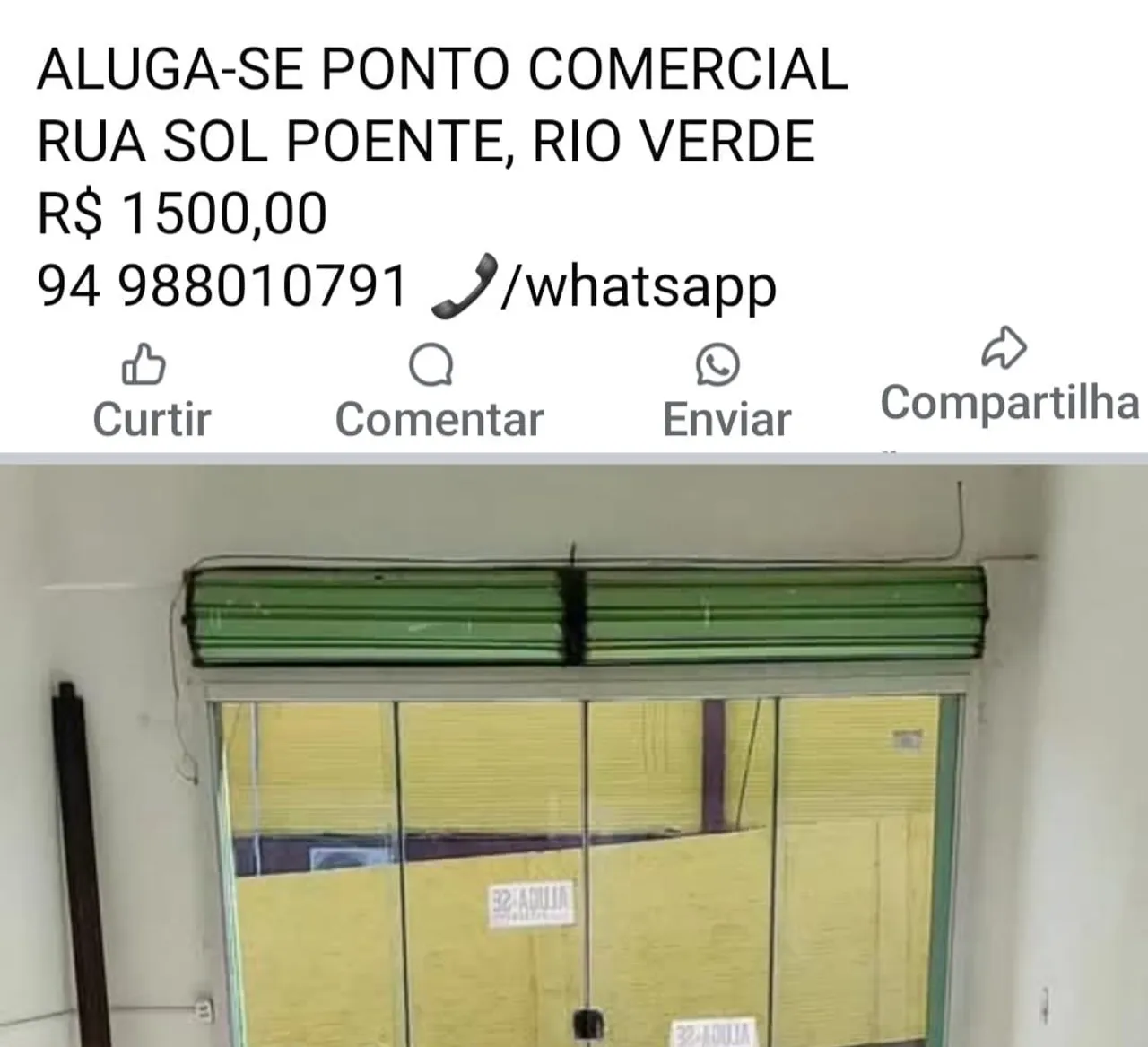ALUGA-SE PONTO COMERCIAL