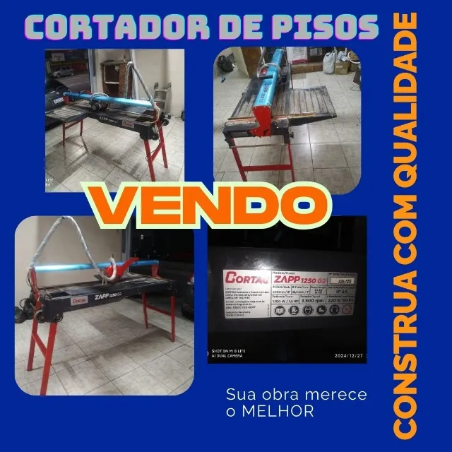 Cortadora Elétrica de pisos Cortag. Corta pisos, porcelanatos e mármores.
