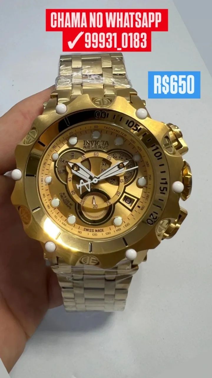 Invicta Venom Invicta Reserve Gold Watch Relógio Invicta Venom