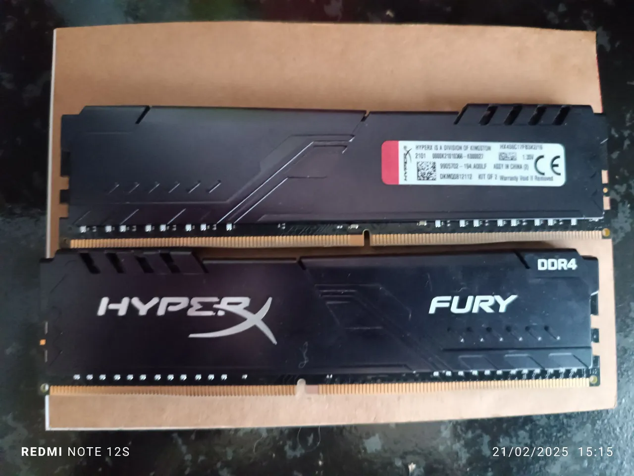 Memória RAM Kingston hyperx Fury 2x8 16gb 3600mhz
