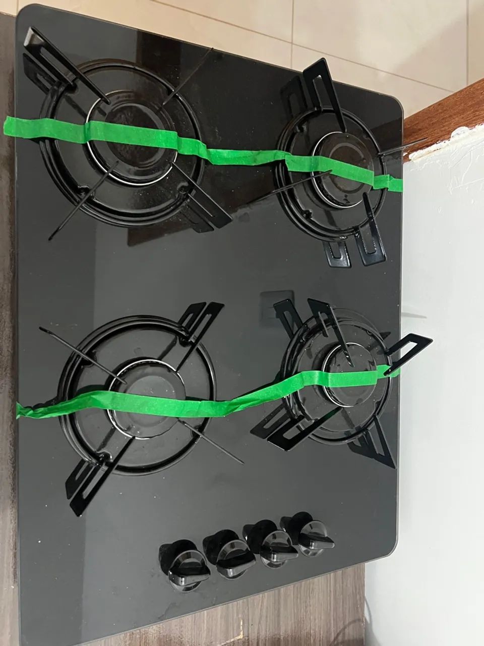 Cooktop 4 Bocas Atlas Preto com Mesa de Vidro U Top Bivolt - Foto 3