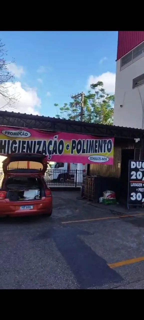 Estrutura metálica semi nova , para lava rápido ou outra utilidade, com cabine e telhas se